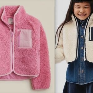 Crewcurs Pink Sherpa Fleece Jacket